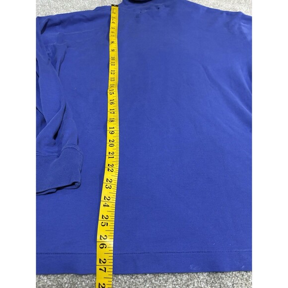 Ralph Lauren Crest Turtleneck Shirt M Blue Vintage Long Sleeve Preppy Heritage - Picture 7 of 8